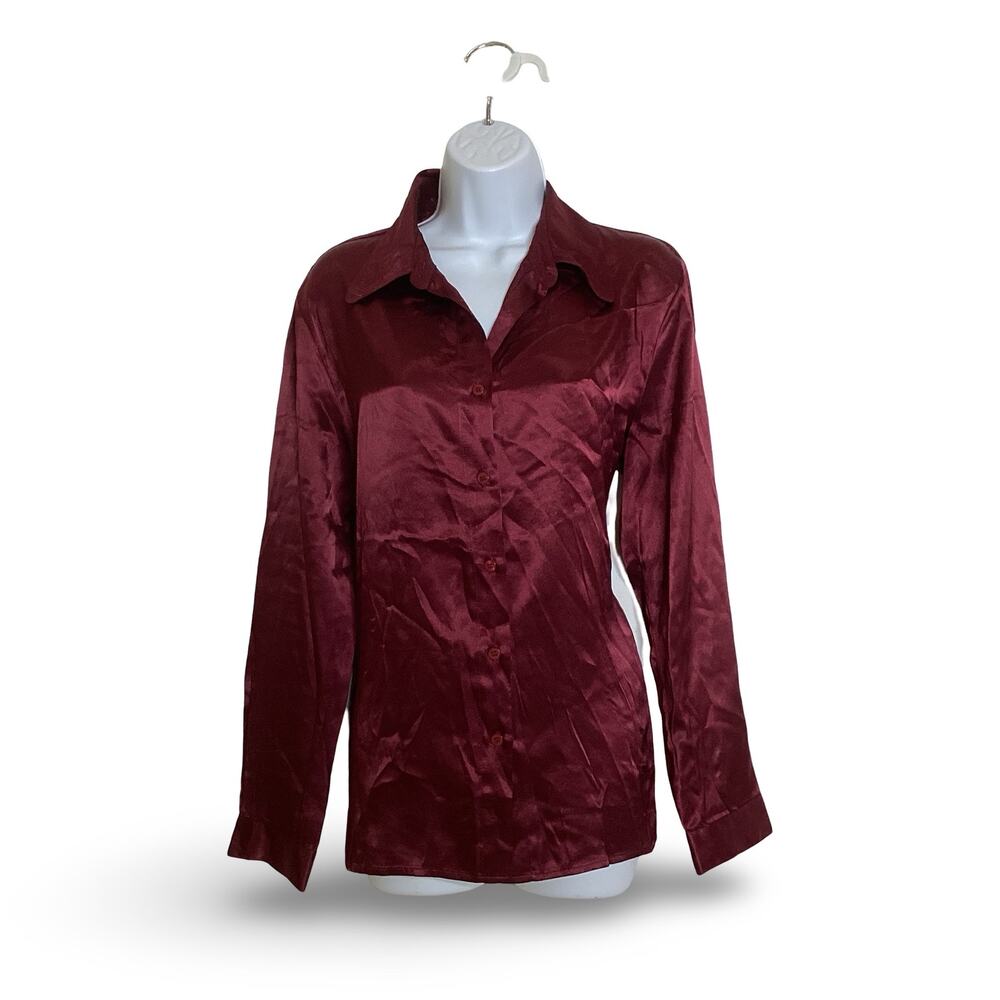 Kathy Lee Collection Satin Button Down